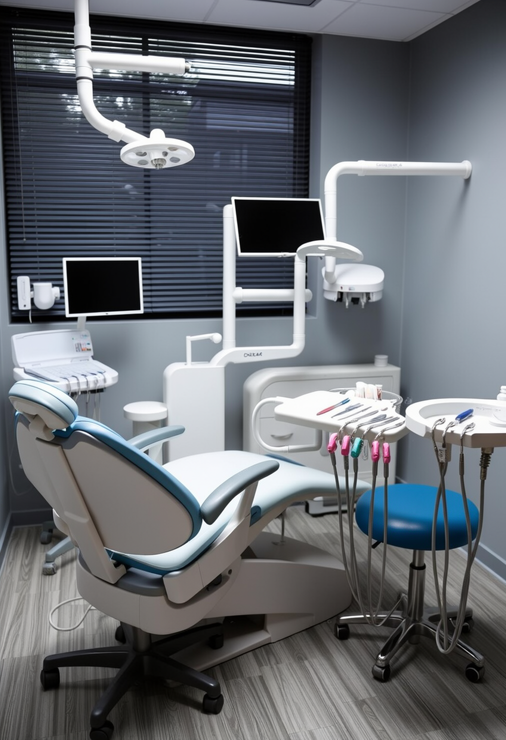 Dentist treating patient